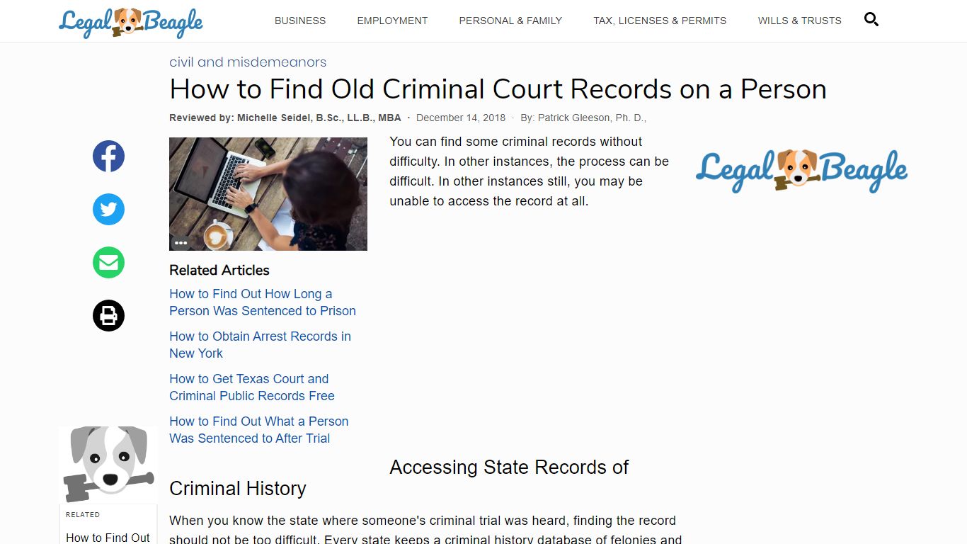 How to Find Old Criminal Court Records on a Person