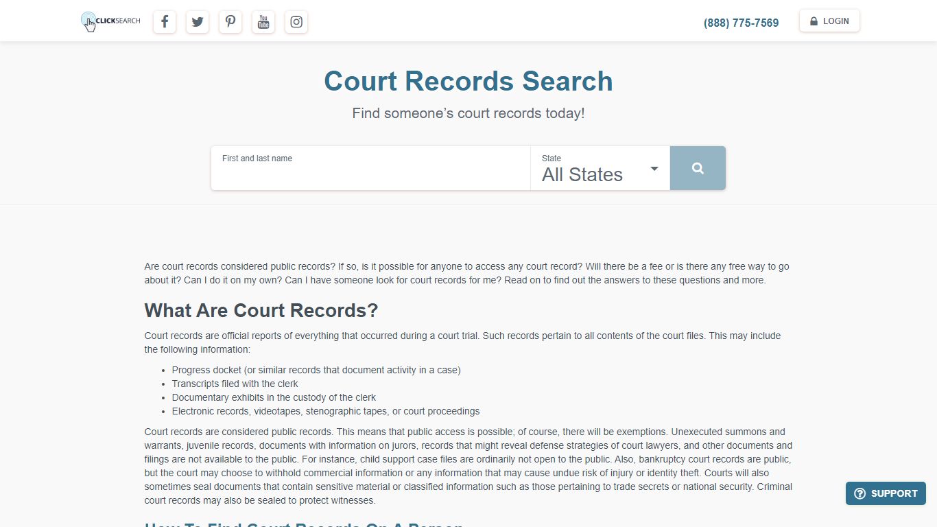 Court Records - Find Court Records Online | ClickSearch